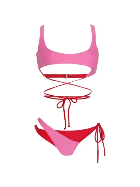 Bikini Amir Slama cu legături roz
