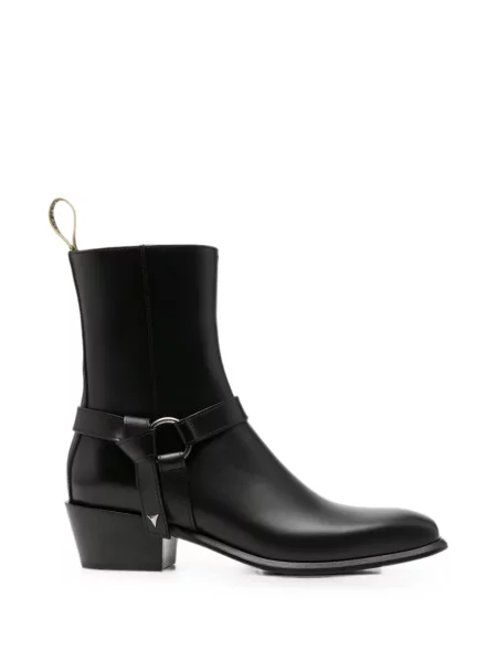 Cizme scurte Fendi din piele negru