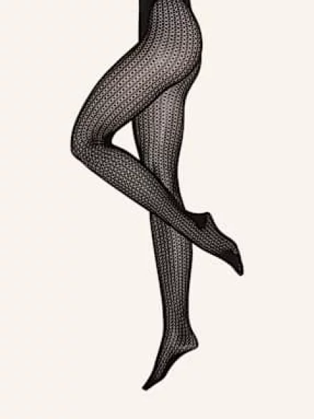 Wolford Punčocháče Mosaic Jacquard Tights black černé