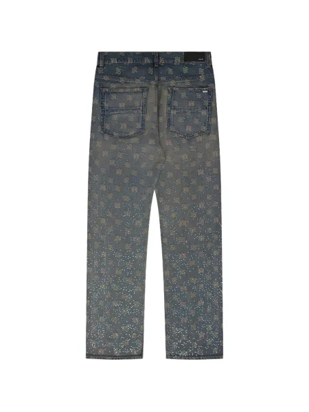 Blugi Amiri cu model paisley albastru