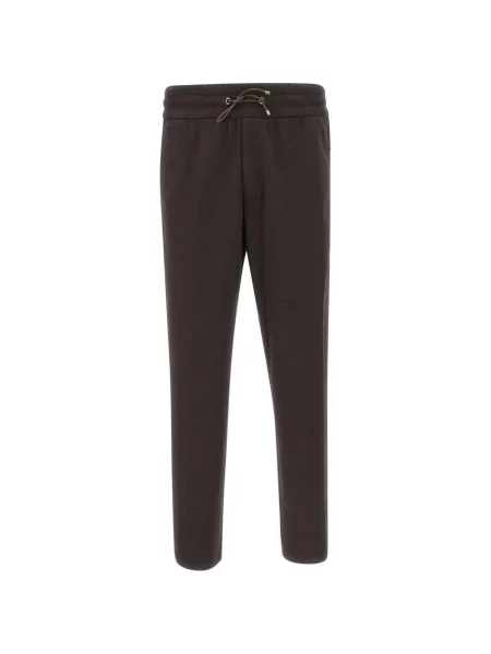 Pantaloni Devore de lână alergare cu cordon maro