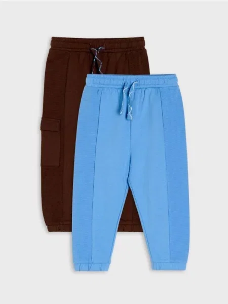 Sinsay Kalhoty cargo s vysokým podílem bavlny 2 pack modrá