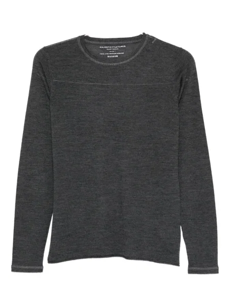 Tricou Majestic Filatures de lână gri