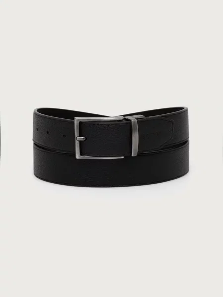 U.S. Polo Assn. curea reversibilă pentru bărbați din piele DALLAS BONDED negru