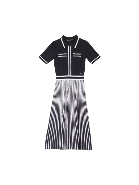 Sukienka Karl Lagerfeld plisowana czarna