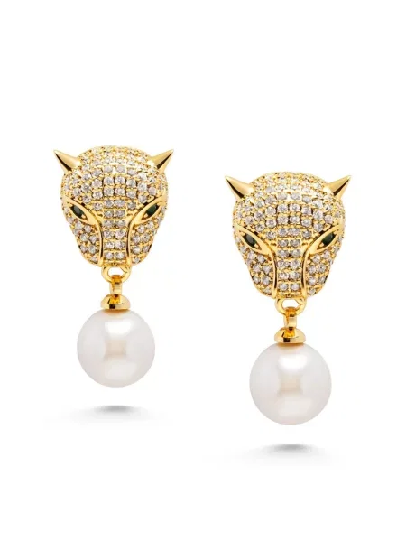 Auskarai Nialaya Jewelry su perlais