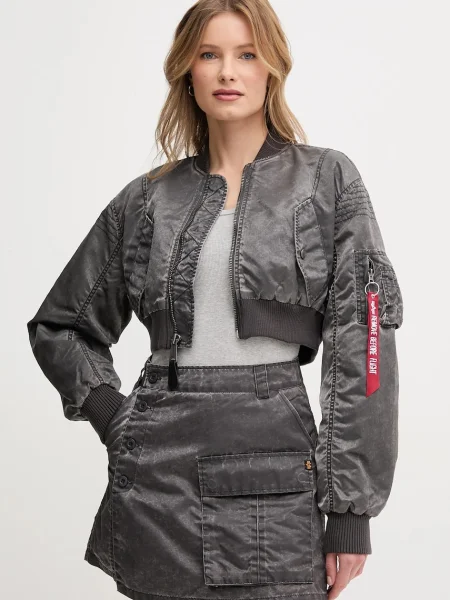 Alpha Industries Bomber dzseki Vintage szürke