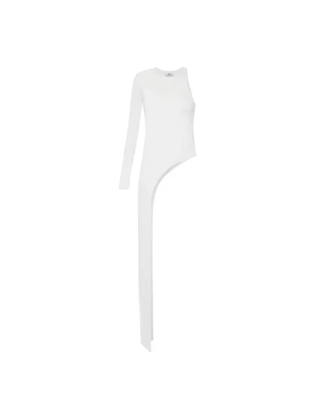 Dzianinowy top Elisabetta Franchi beżowy