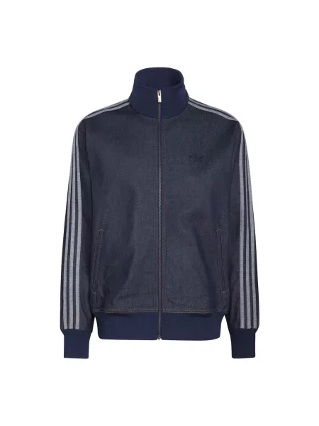 Kurtka jeansowa Adidas na siłownię niebieska