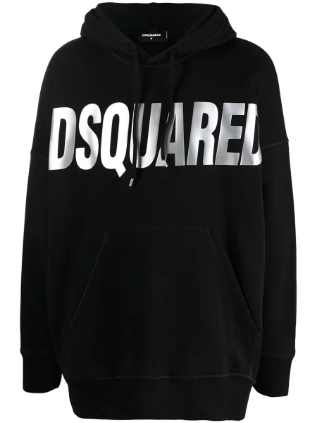 Hanorac cu glugă Dsquared2 cu imagine negru