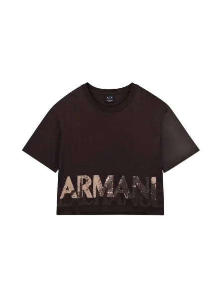 Koszulka Armani Exchange brązowa