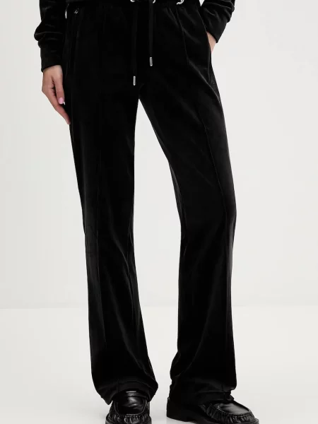 Velur spodnji del trenirke Juicy Couture črna