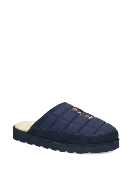 Hímzett steppelt otthoni papucs Polo Ralph Lauren kék