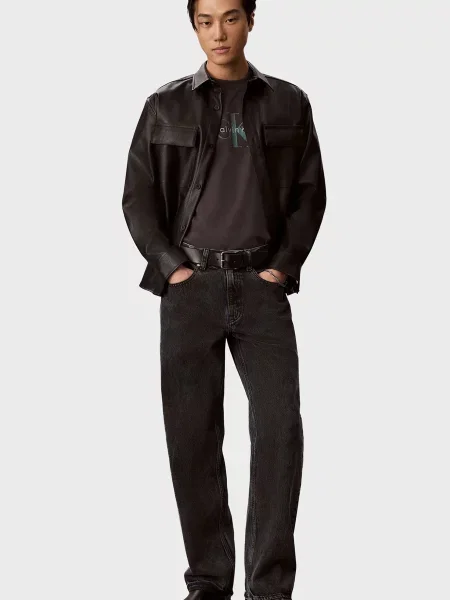 Джинси Calvin Klein Jeans з камінням чорні