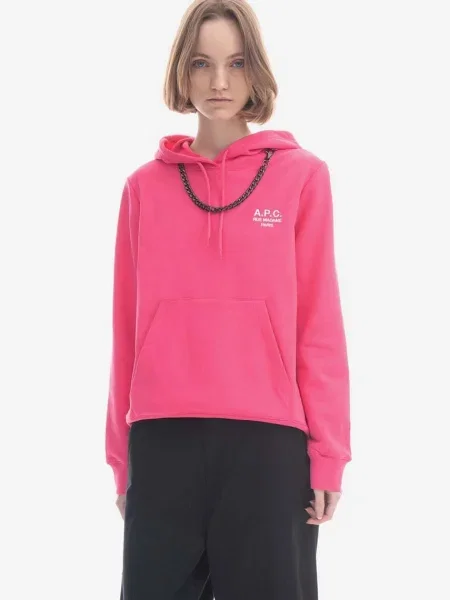 A.P.C. mikina Hoodie Manuela růžová