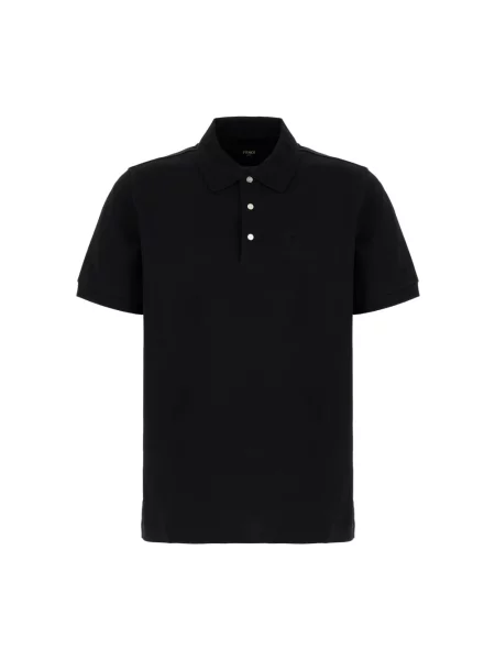 Koszulka polo Fendi z logo czarna