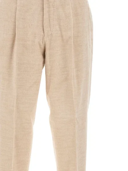 Pantaloni Boss de catifea cord plisate