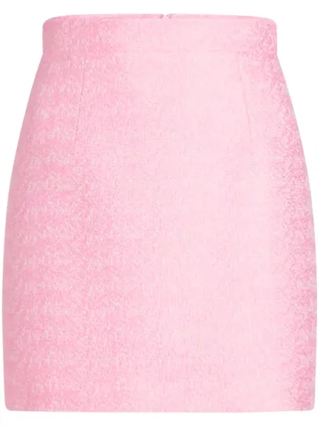 Fusta mini Patou din tweed roz