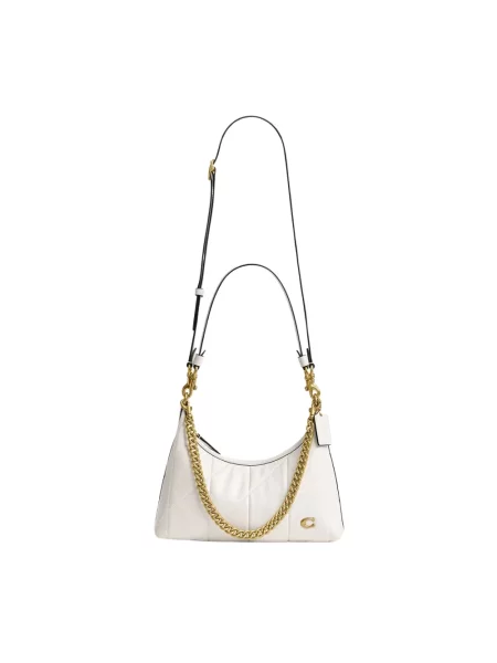Coach torebka crossbody skórzana Soft Quilted Juliet Shoulder Bag 25 biała
