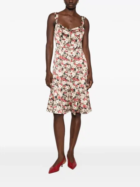 Rochie midi Dôen cu model floral cu imagine