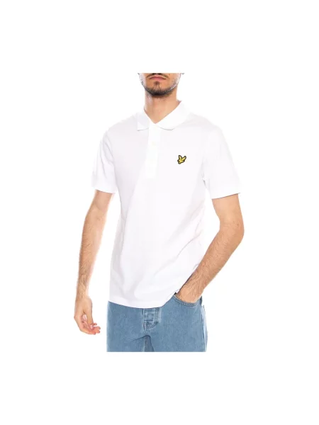 Koszulka polo Lyle & Scott z dżerseju biała
