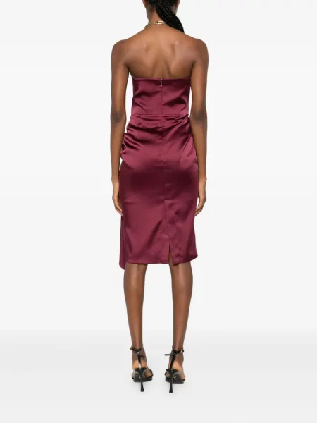 Rochie midi Babylone Paris până la genunchi de costum roșu