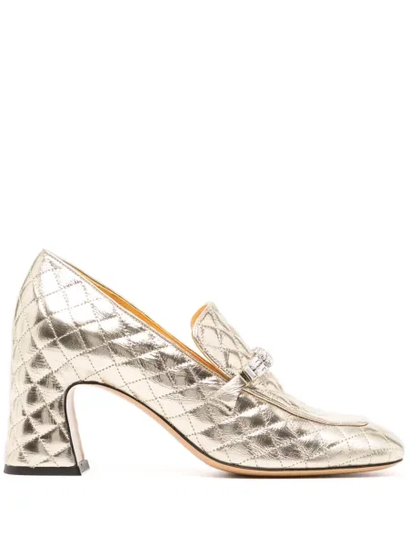 Pantofi cu toc Madison.maison din piele auriu