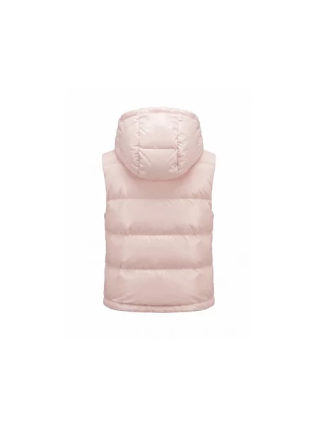 Krótka kamizelka puchowa Moncler różowa