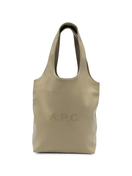 Geantă shopper A.p.c. din piele cu imagine