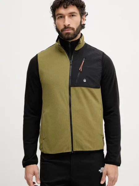 United Colors of Benetton vestă pentru bărbați din polar verde