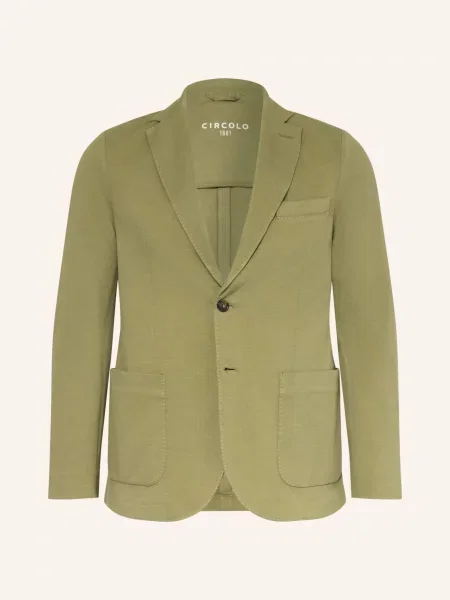 Circolo Slim Fit Sako Z Džersejové Látky olivová