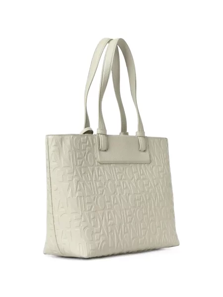 Geantă shopper Armani Exchange cu autograf