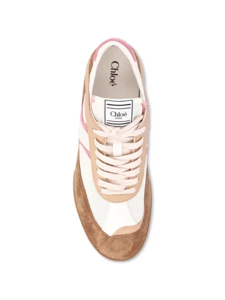 Sneakerși Chloé cu șireturi din dantelă