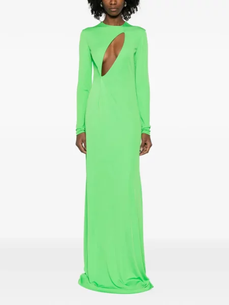 Rochie maxi Tom Ford lungă de costum verde