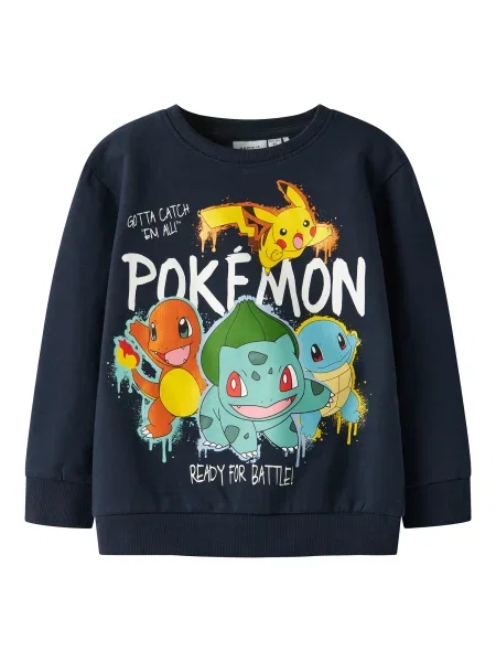 NAME IT Mikina NMMNoa Pokemon námornícka / tyrkysová / žltá / oranžová modrá