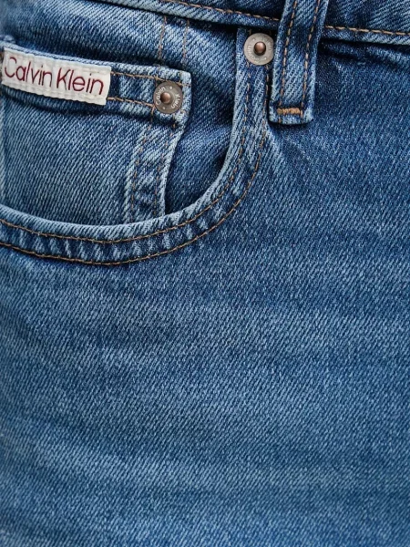 Calvin Klein Jeans jeansy high waist niebieskie