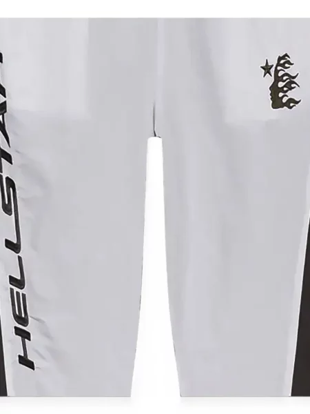 Pantaloni Hellstar cu imagine alergare alb