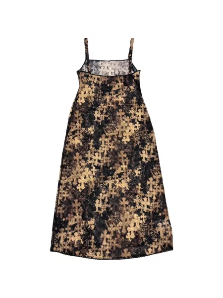 Rochie Chrome Hearts cu imagine plasă cu motiv cu inimi