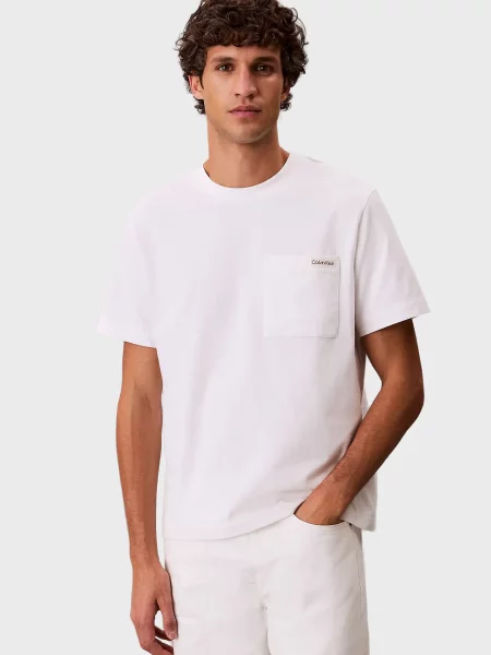 Футболка Calvin Klein Jeans з джерсі біла