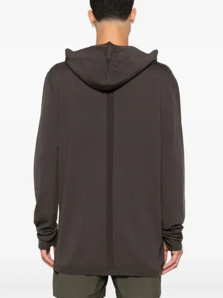 Hanorac cu glugă Rick Owens de lână maro