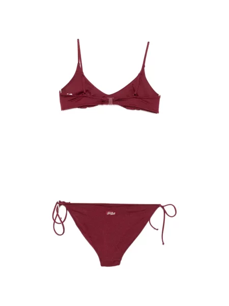 Bikini Mc2 Saint Barth cu paiete cu legături roșu