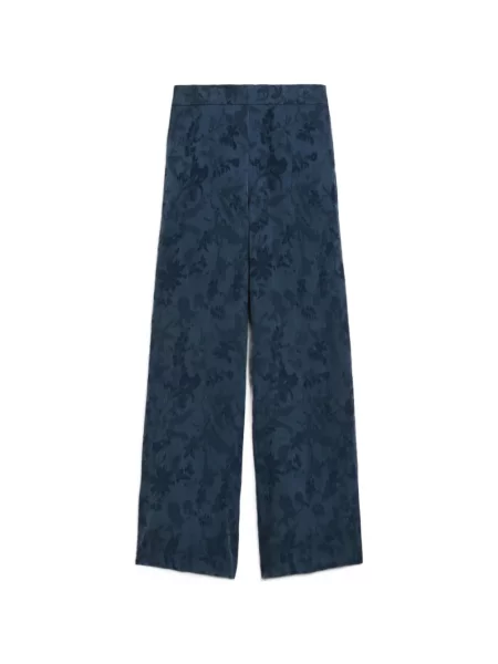 Spodnie Momoni w kwiatki niebieskie