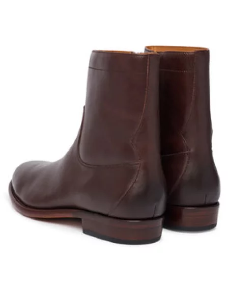 Členková obuv Polo Ralph Lauren Owen Zip Bt Tmavo hnedá