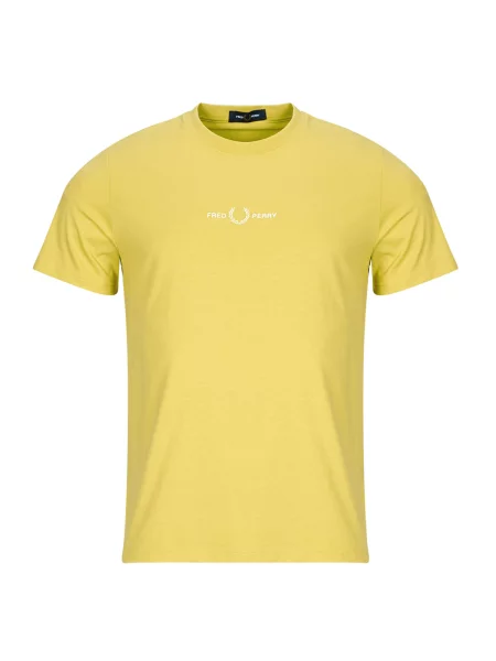 Tricou Fred Perry cu broderie galben