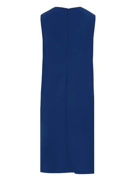 Rochie Prada cu decolteu în V de cristal de costum albastru