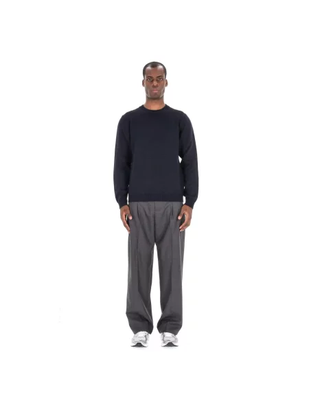 Sweter Roberto Collina niebieski