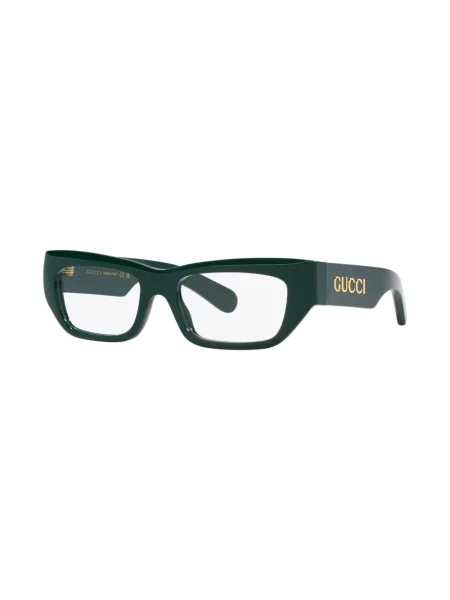 Saulės akiniai Gucci Eyewear su autografu žalia