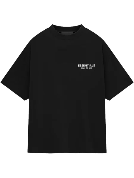 Tricou Fear Of God Essentials din jerseu cu decolteu rotund negru
