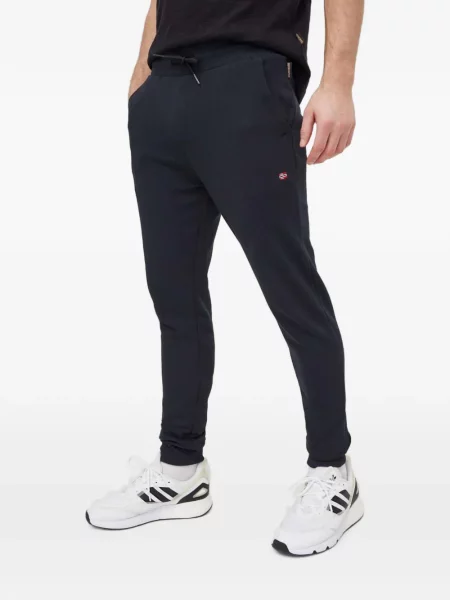 Pantaloni Napapijri alergare cu autograf cu cordon negru
