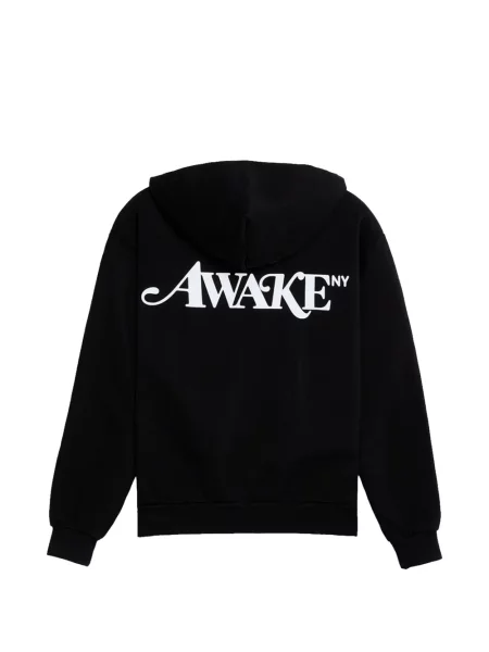 Hanorac cu glugă Awake Ny cu imagine negru